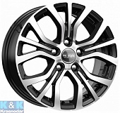 Колесный диск K&K КС736 (16_Outlander) 6.5x16/5x114.3 ET38 D67.1 алмаз черный